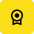 ícono de lupa sobre fondo amarillo